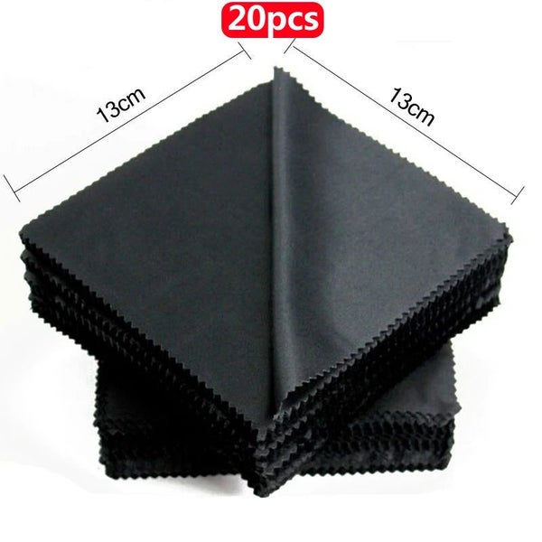 20 pcs/lot Black Microfiber Sunglasses Eyeglasses Cleaning Cloth 13*13cm CHK29M Carousel 6