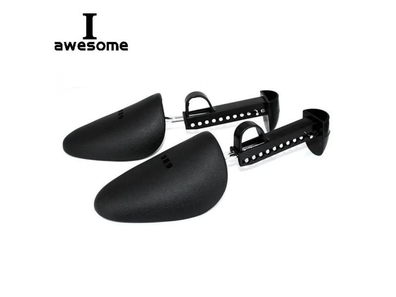1 Pair Practical Plastic Adjustable Length Durable Black Women Men 2-Way Shoes Carousel 2