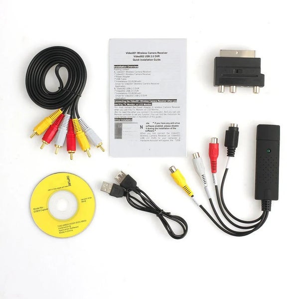 USB2.0 VHS To DVD Converter Convert Analog Video To Digital Format Audio CHK29M Carousel 1