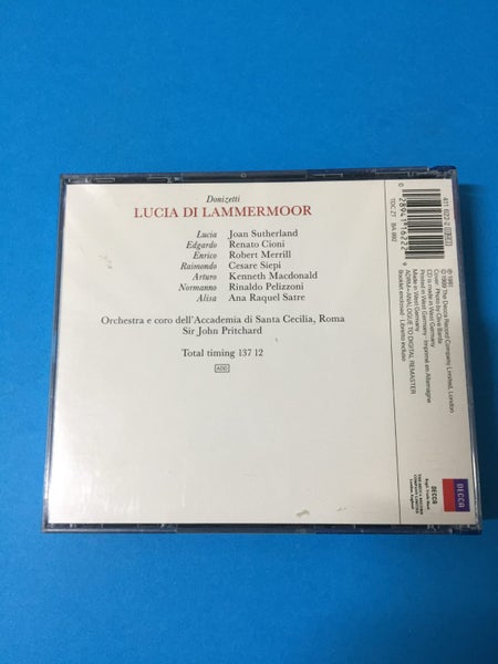 Domizetti: Sutherland, Cioni - Lucia Di Lammermoor (2CD) Carousel 2