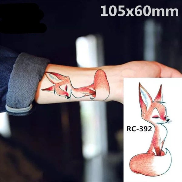 Body Art waterproof temporary tattoos paper 3d lovely Fox design small ar CHK29M629654609392671118