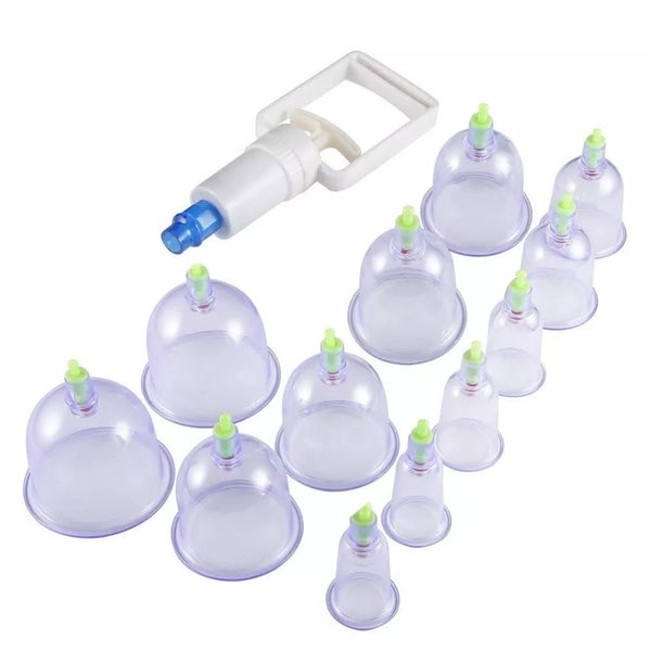 12pcs/set Chinese Health Care Vacuum Body Cupping Therapy Cups Massage Bo CHK29M Carousel 1