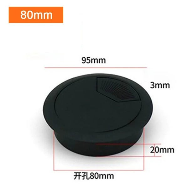 35/50/53/60/80mm PC Computer Desk Plastic Grommet Table Cable Tidy Wire H CHK29M Carousel 15