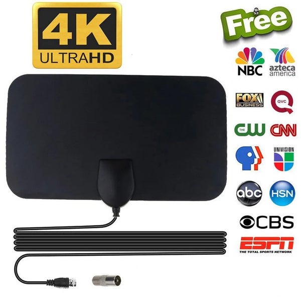 Flat 4K Indoor TV Antenna Aerial Digital HDTV Antennas 50 Miles Range Boo CHK29M Carousel 2