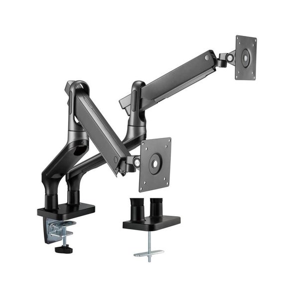 Brateck 17'-32' Dual Spring-Assisted Desk Mount - Gloss Grey Carousel 2