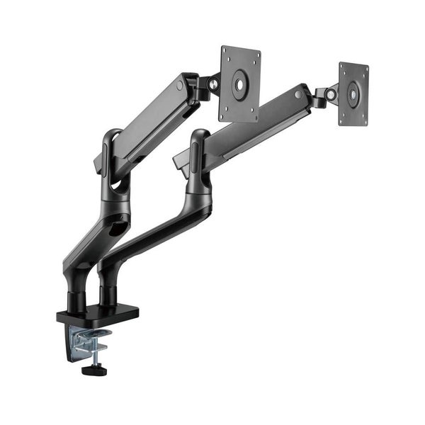 Brateck 17'-32' Dual Spring-Assisted Desk Mount - Gloss Grey Carousel 3