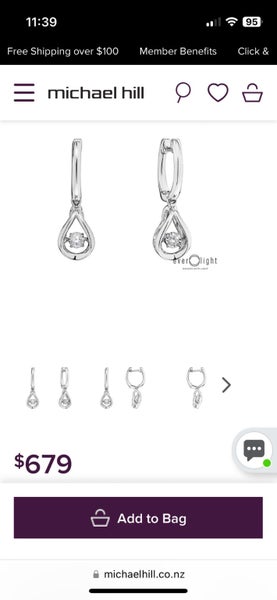Michael Hill - Everlight Earrings with Diamonds in Sterling Silver Carousel 1
