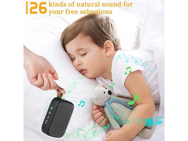 Travel Portable USB Rechargeable White Noise Sound Machine Sleep Timer Soothing Carousel 1