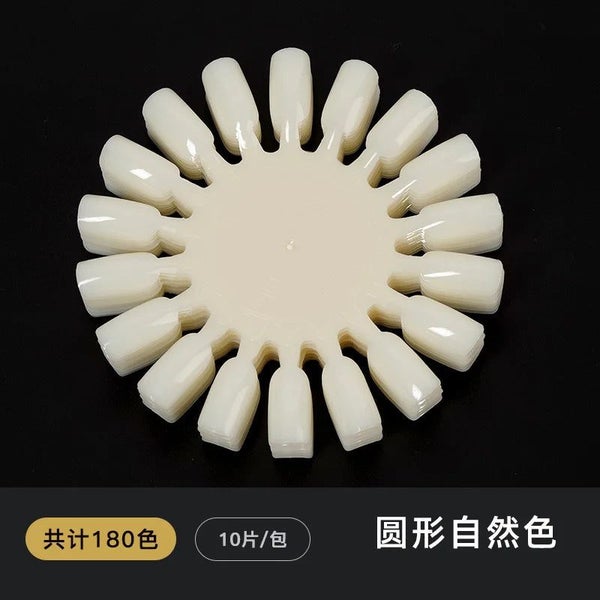 10Pcs Nail Art Swatch Card Nail Polish Display Clear Swatches Fan Shaped CHK29M Carousel 2
