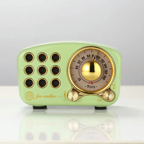 Vintage Radio Retro Bluetooth5.0Speaker Walnut Wooden FM Radio with Old F CHK29M Carousel 2