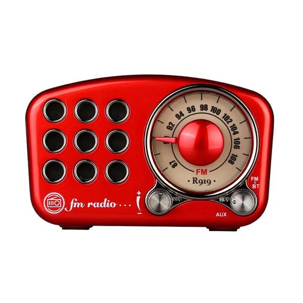 Vintage Radio Retro Bluetooth5.0Speaker Walnut Wooden FM Radio with Old F CHK29M Carousel 15