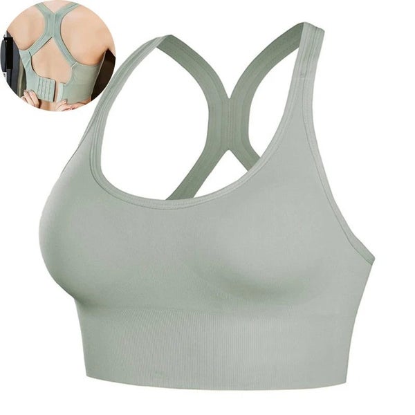 FINETOO Women Push Up Seamless Sports Bra Workout Tank Top Crop Fitness B CHK29M Carousel 1