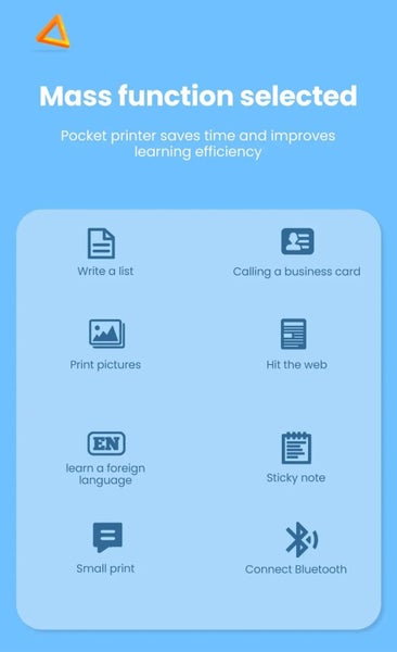 Olaf Mini Printer Portable Thermal Stickers Paper Inkless Bluetooth Wirel CHK29M Carousel 12