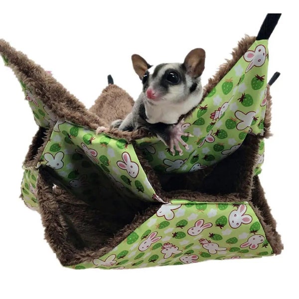 3 Layers Pet Hammock Plush Hamster Hammock Chinchilla Guinea Pig Ferret S CHK29M Carousel 1