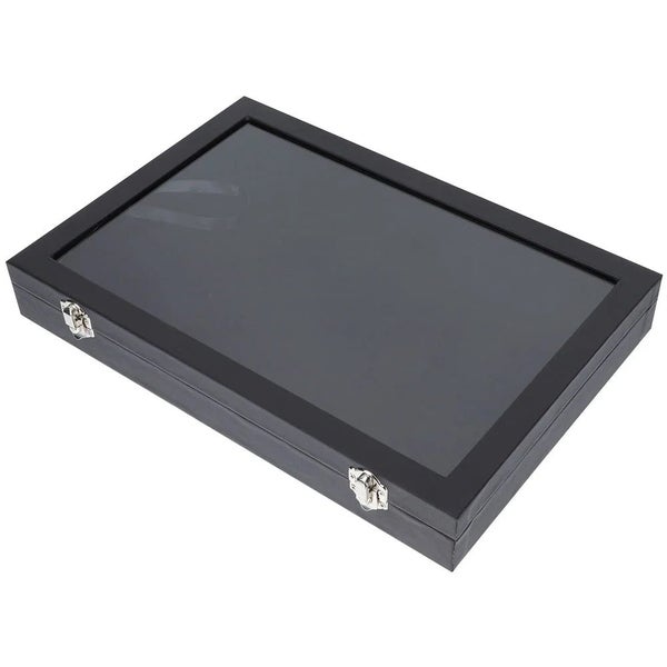 Medals Display Case Pin Display Box Cabinet with Lid Brooch Holder Clear CHK29M Carousel 2