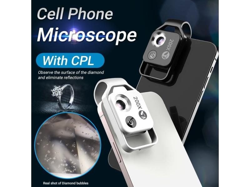 APEXEL Phone Camera Microscope Lens HD Portable Digital Microscope Carousel 2