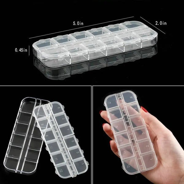 Transparent Plastic Storage Jewelry Box Compartment Adjustable Container CHK29M Carousel 2