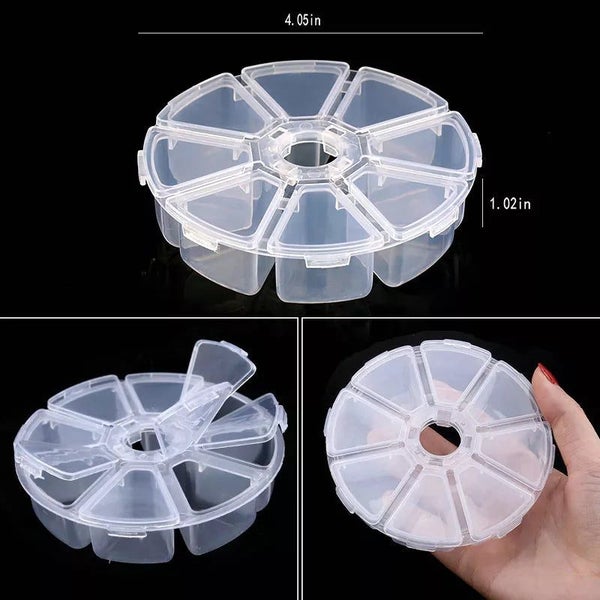 Transparent Plastic Storage Jewelry Box Compartment Adjustable Container CHK29M Carousel 1
