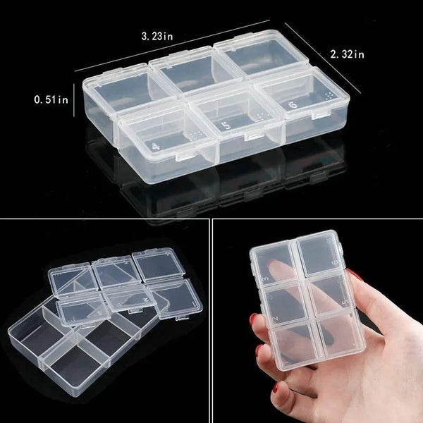 Transparent Plastic Storage Jewelry Box Compartment Adjustable Container CHK29M Carousel 15