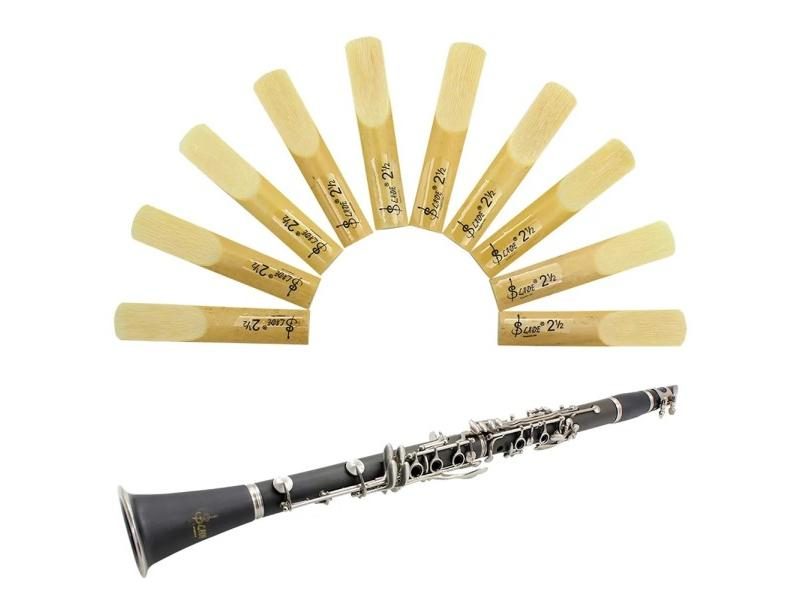10Pcs/Set Bb Clarinet Reeds Traditional Bamboo Reed Strength 2.0 / 2.5 / 3.0 / Carousel 1