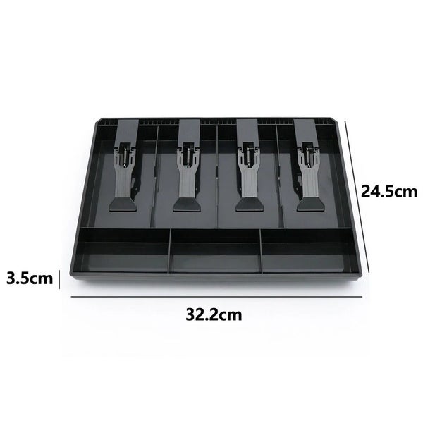 4 Grid Cash Register Tray Cashier Coin Drawer with Clip Hotel Supermarket CHK29M Carousel 7