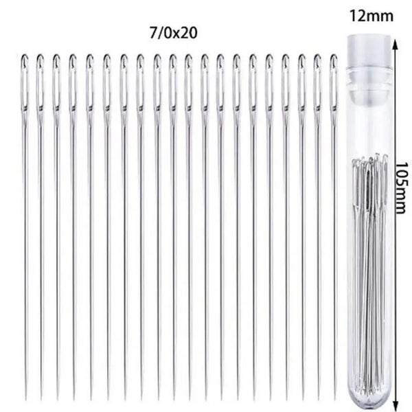 15-50pcs Stainless Steel Sewing Needles Side Hole Hand Sewing Needles Sel CHK29M Carousel 16