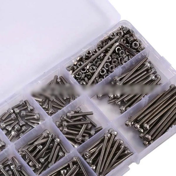 440pcs/ M3 304 Stainless Steel Hex Hexagon Socket Screw Nut Set Head Cap CHK29M Carousel 1