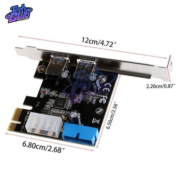 High Quality USB 3.0 PCI-E Expansion Card Adapter External 2 Port USB3.0 CHK29M Carousel 6