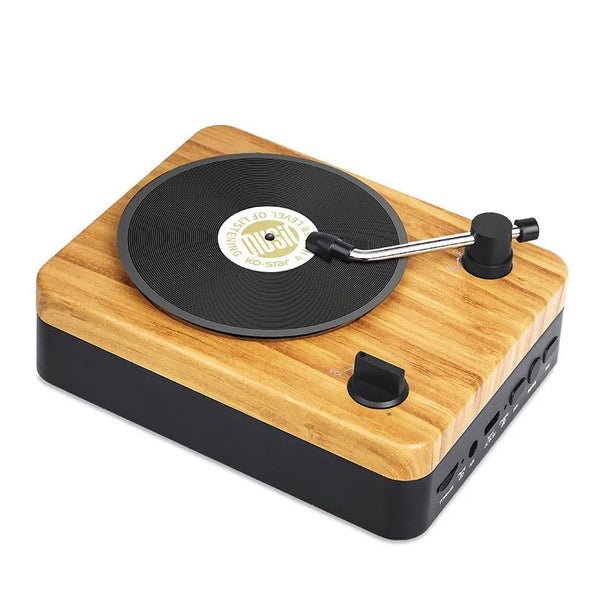 Retro Wood Grain Radio Portable FM Radio Classic Disc Player Design Bluet CHK29M Carousel 2