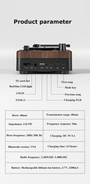 Retro Wood Grain Radio Portable FM Radio Classic Disc Player Design Bluet CHK29M Carousel 11