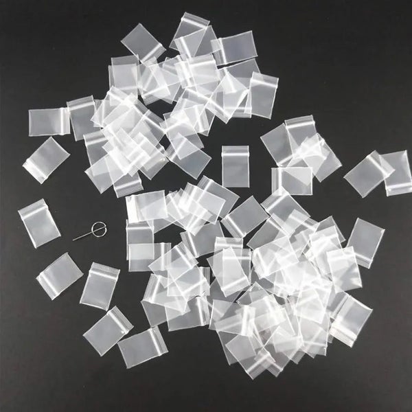 TETP 100Pcs 20Wires Mini Clear Ziplock Plastic Bags Small Jewelry Retail CHK29M Carousel 7
