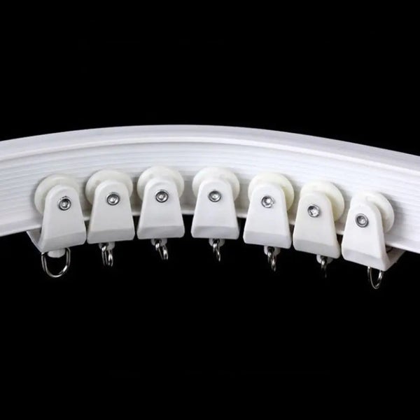 10 Pcs Plastic High Quality Curtain Track Flexible Bendable Curtain Wheel CHK29M Carousel 2