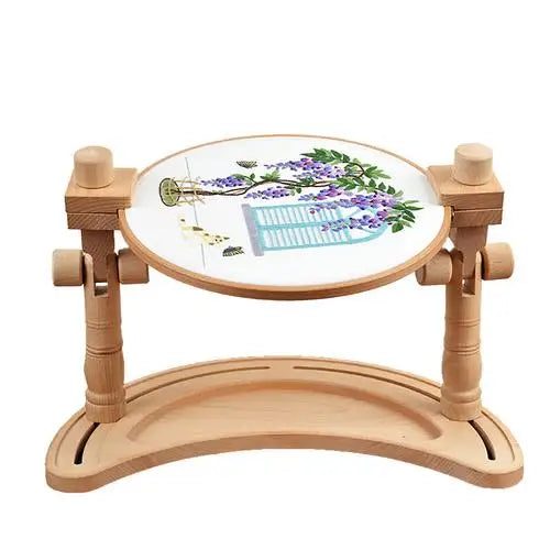 Wooden Embroidery Hoop Adjustable Desktop Stand Cross Stitch Rack Frames CHK29M Carousel 2