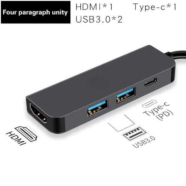 USB Type C Hub Type-C To HDMI-compatible 4K VGA Adapter RJ45 Lan Ethernet CHK29M Carousel 15