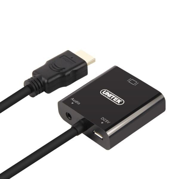 Unitek HDMI to VGA Converter with Audio, 17cm, Max Full HD 1080p, Supports 3D... Carousel 2
