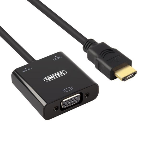 Unitek HDMI to VGA Converter with Audio, 17cm, Max Full HD 1080p, Supports 3D... Carousel 4