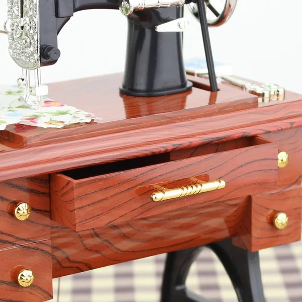 Portable Sewing Machine Sky City Retro Sewing Machine Gift Music Box Crea CHK29M Carousel 5
