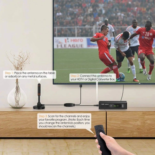 Home Portable Digital TV Antenna VHF/UHF Amplifier 4K Free HD Channels In CHK29M Carousel 2