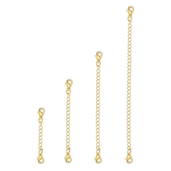 Plated Brass Extension Chain with Lobster Clasp for DIY Jewelry Making Br CHK29M Carousel 1