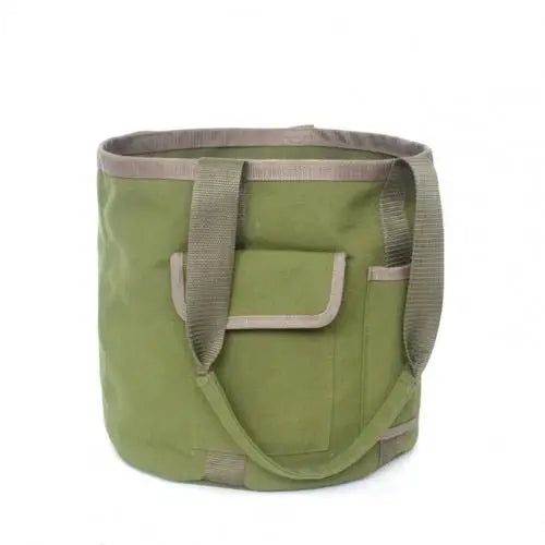 Army Green Canvas Portable Rainproof Canvas Garden Tool Bucket Tote Bag F CHK29M Carousel 1