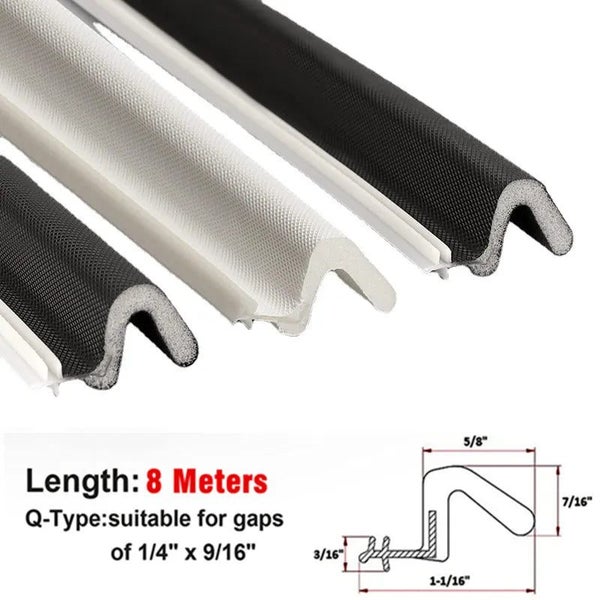New 8 Meters Kerf Weather Stripping Seal Strip for Doors/Windows Frame "Q CHK29M Carousel 13