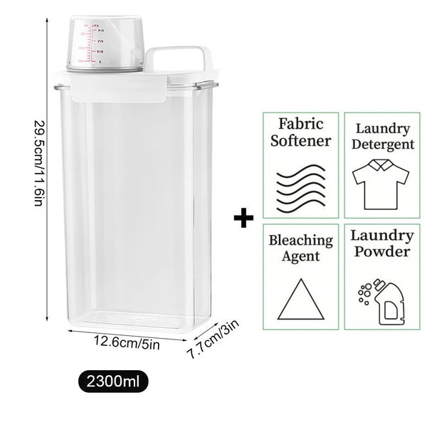 1100/1800/2300Ml Refillable Laundry Detergent Dispenser Empty Tank for Po CHK29M Carousel 2