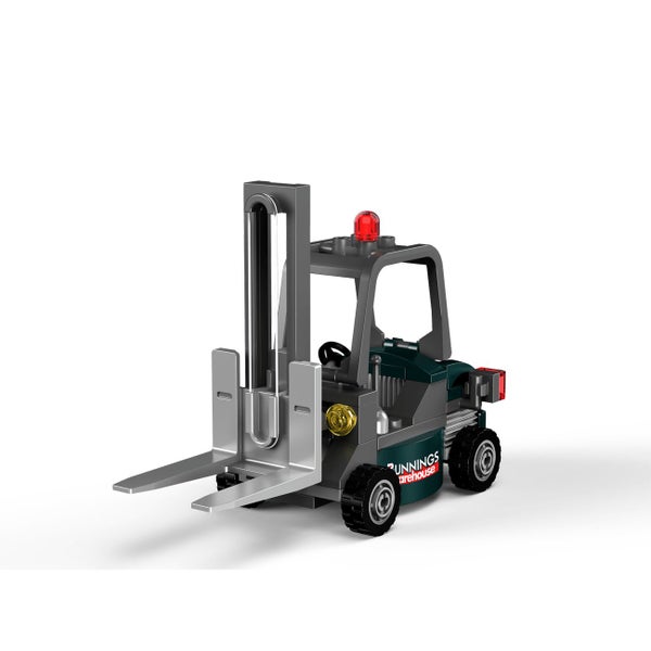 Bunnings Warehouse Building Blocks Forklift Model Toy Figure for Kids Carousel 1