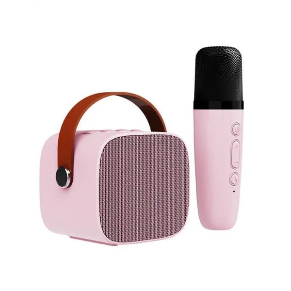 Mini Karaoke Machine for Kids, Portable Bluetooth Speaker with 2 Wireless CHK29M Carousel 15