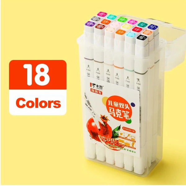 12/18/24/36/48 Highlighter Color Pen Double-Headed Color Marker Art Marke CHK29M Carousel 2