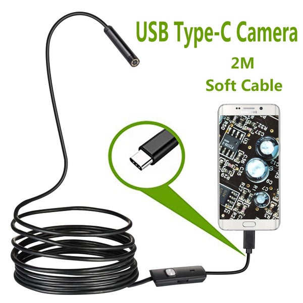 Newest 7.0mm USB Type-C Endoscope Camera Android PC 2m Flexible Snake Ins CHK29M Carousel 1