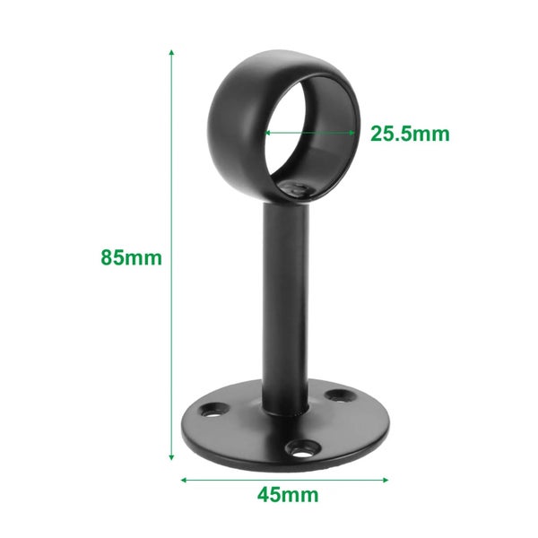 DRELD 2Pc Stainless Steel Flange Rod Holder Closet Pole End Supports Sock CHK29M Carousel 15