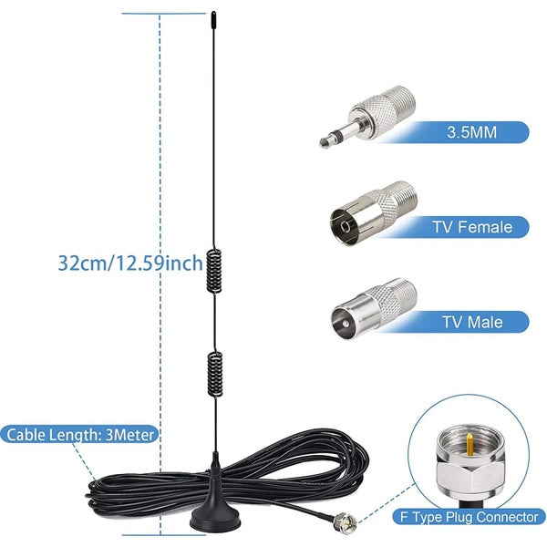 FM Antenna Magnetic Base FM Radio Antenna for Pioneer Onkyo Yamaha Marant CHK29M Carousel 2