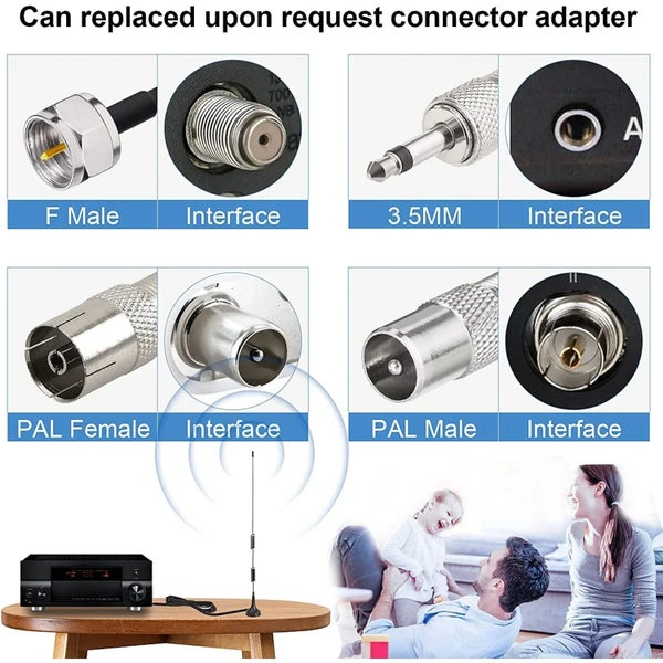 FM Antenna Magnetic Base FM Radio Antenna for Pioneer Onkyo Yamaha Marant CHK29M Carousel 6