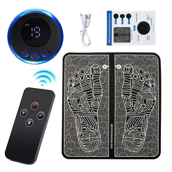 Electric EMS Foot Massager Pad Foldable Massage Mat Muscle Stimulation Re CHK29M Carousel 2